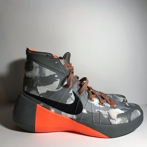 Nike Hyperdunk 2015 PRM Camo Grey Orange size 10